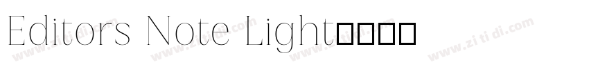 Editors Note Light字体转换